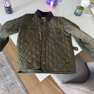 Barbour Olive Quilted Bomber Jacket